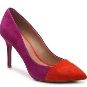 Fuscia & Orange Pumps; sexy & fun heels! Audrey Brooke Ann Pump; women’s 10M